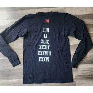 TB12 SHIRT MENS SMALL 6 RINGS TOM BRADY SUPER BOWL PARADE BLACK RED NFL PATRIOTS